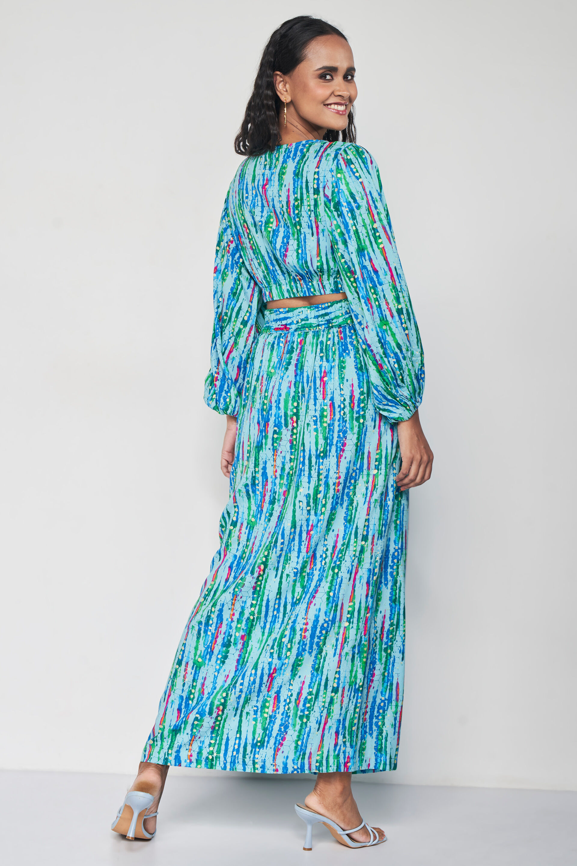 Myra Co-ords Set, Aqua, image 6